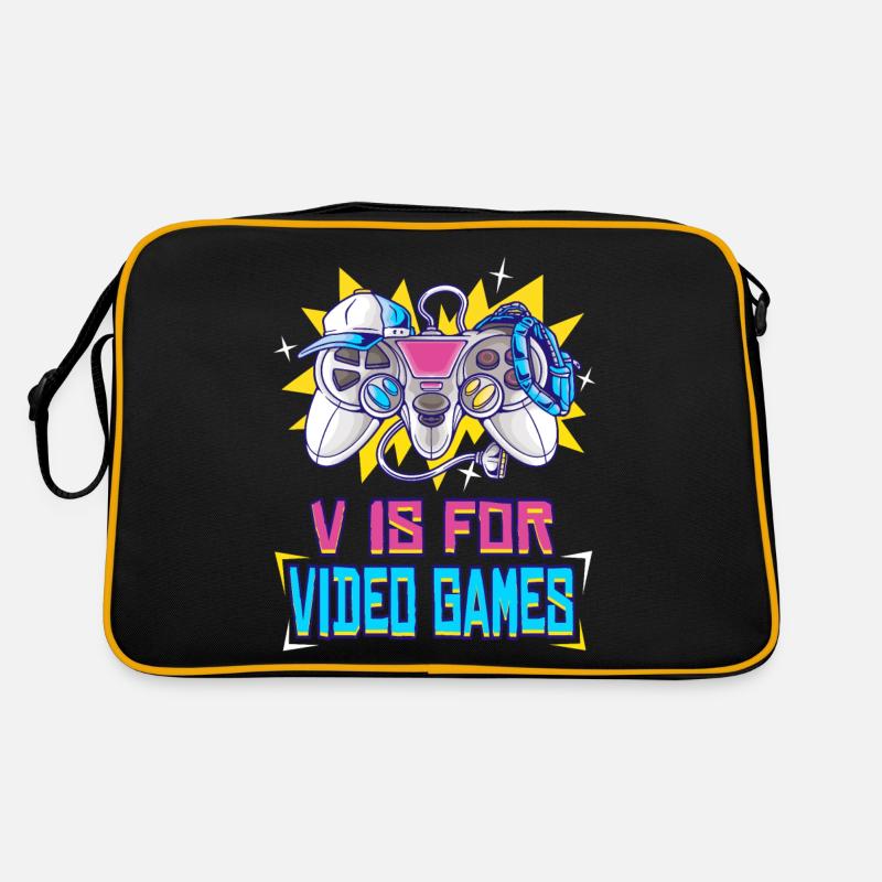 V is for Video Games: Stylisches Controller-Design Retro Tasche