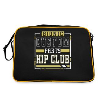 Bionic Custom Parts Club Hüftprothesenchirurgie - Retro Tasche - Schwarz/Gold - Hinten