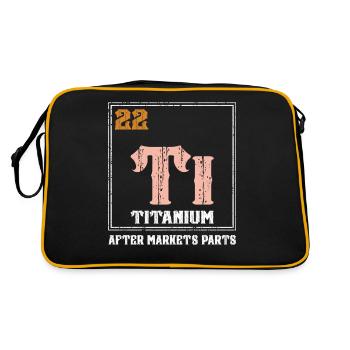 Hip Prosthesis Titanium Ti Used Parts Science - Retro Bag - black/gold - Back