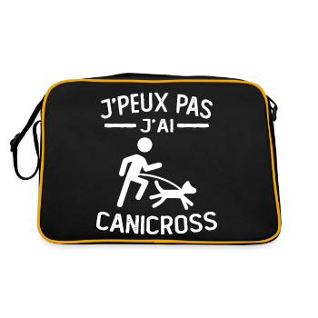 Je Peux Pas J'ai canicross canicross humour - Sac Retro - noir/or - Dos