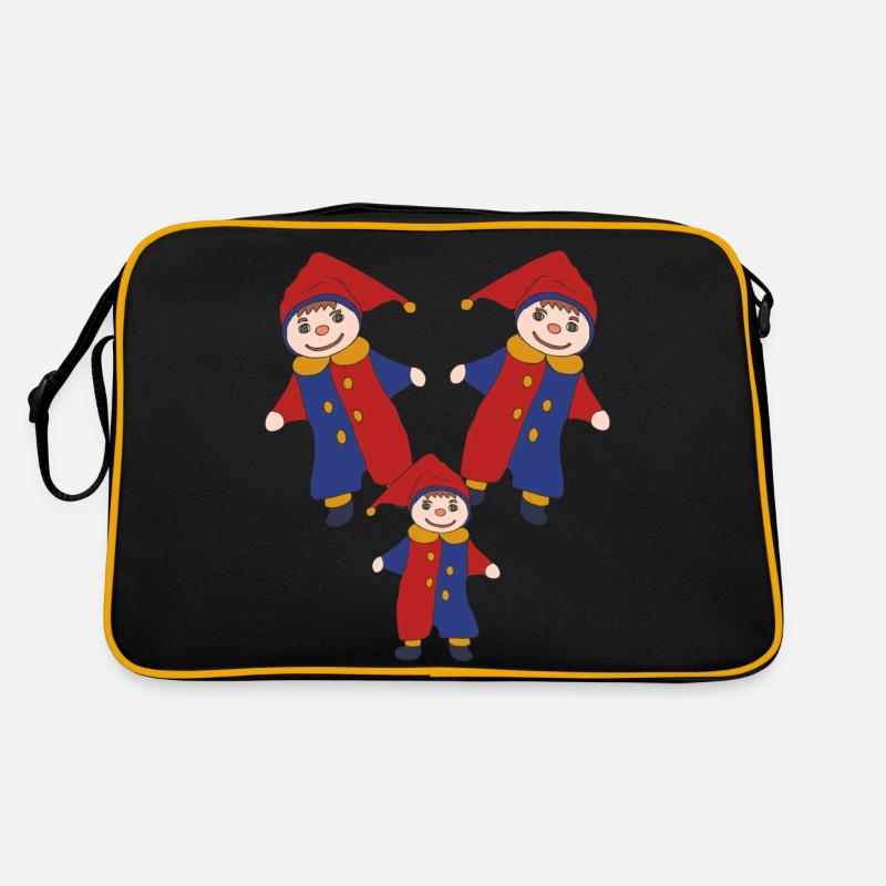 kasperle dreifach - Retro Tasche - Schwarz/Gold