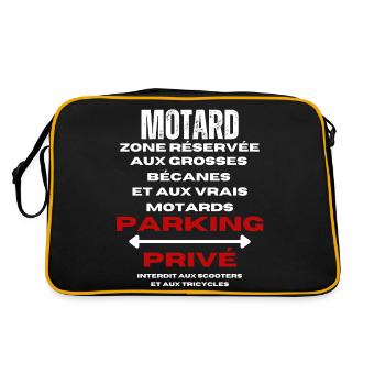 Men's, Women's, Humorous, Humorous T-Shirt Gift - Retro Bag - black/gold - Back