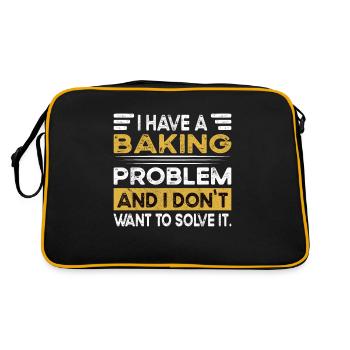 Baking is my hobby - Retro Bag - black/gold - Back
