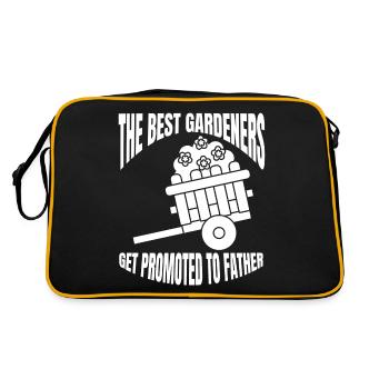 Gardener, Hobby Gardener, Gift, Orchard, Garden - Retro Bag - black/gold - Back