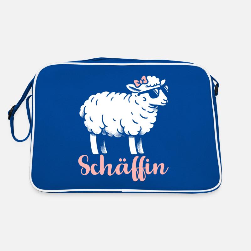 Chef Chefin Schaf Geschenk Schäfin Spruch Retro Tasche