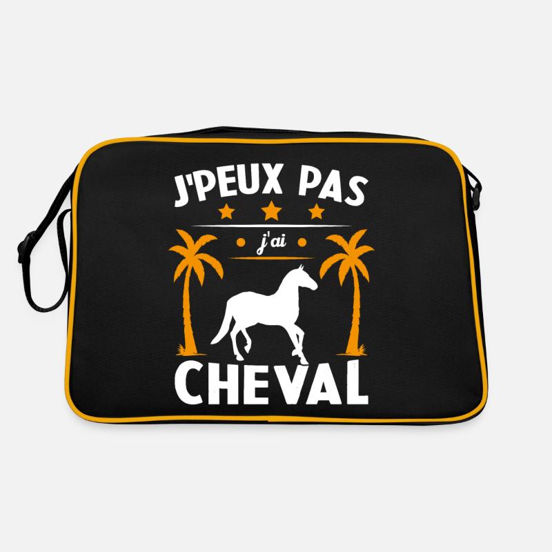 Ich kann nicht, ich habe ein Pferd Retro Tasche