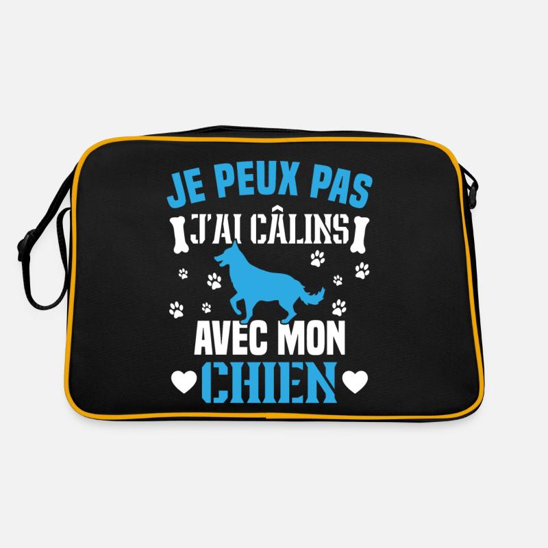 je peux pas j'ai câlins avec mon chien Sac Retro