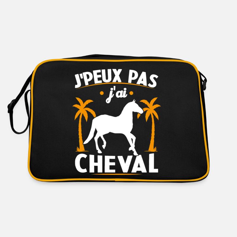Ich kann nicht, ich habe ein Pferd Retro Tasche