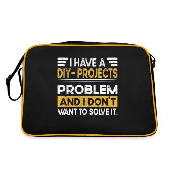 Diy - projects is my hobby - Retro Tasche - Schwarz/Gold - Hinten