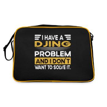 Djing is my hobby - Retro Bag - black/gold - Back