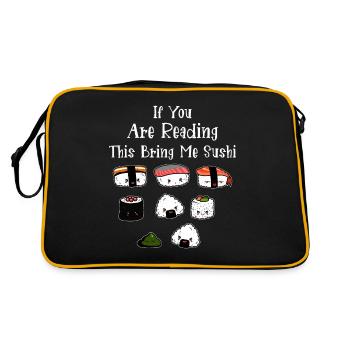 If You Are Reading This Bring Me SushiIf You Are R - Retro Bag - black/gold - Back