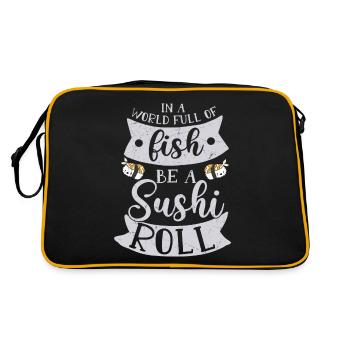In A World Full Of Fish Be A Sushi Roll 2In A Worl - Retro Bag - black/gold - Back