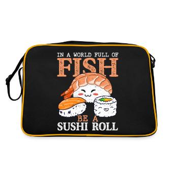 Dans Un Monde Plein De Poissons Soyez Un Sushi RollDans Un Monde - Sac Retro - noir/or - Dos
