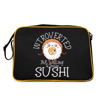 Introverted But Willing To Discuss SushiIntroverte - Retro Bag - black/gold - Back