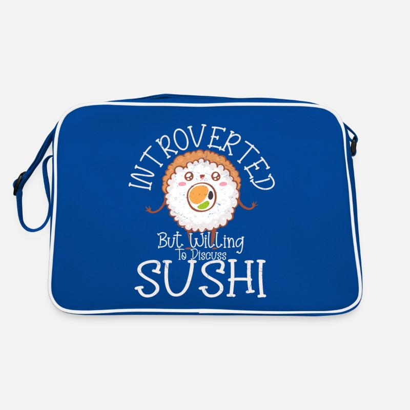 Introverted But Willing To Discuss SushiIntroverte Retro Tasche