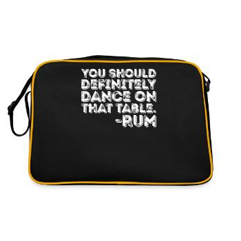 Vous devriez certainement danser sur cette table Rum Pun - Sac Retro - noir/or - Dos