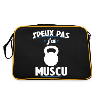 I can't I worked out - Retro Bag - black/gold - Back