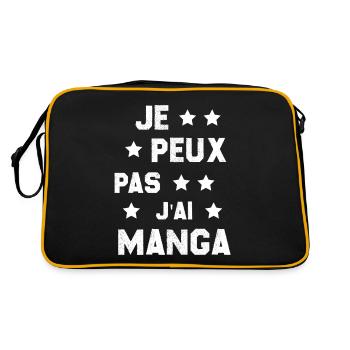 je peux pas j ai manga - Sac Retro - noir/or - Dos