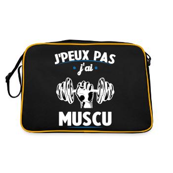 je peux pas j ai muscu - Sac Retro - noir/or - Dos