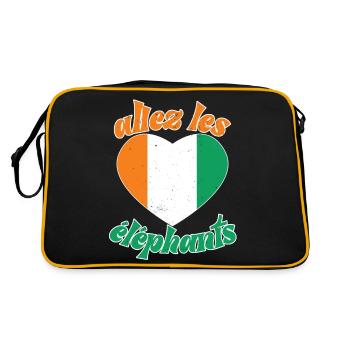 Côte D'ivoire 2024 Maillot Foot Éléphant Drapeau - Sac Retro - noir/or - Dos