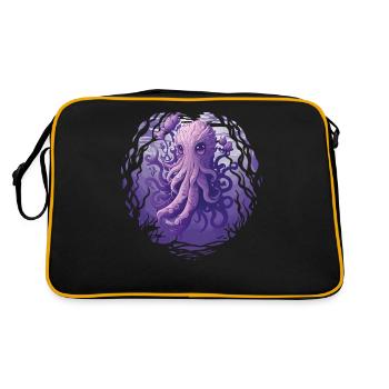Palette rose poulpe Kraken super mignon - Sac Retro - noir/or - Dos