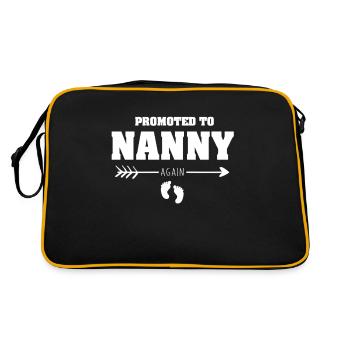 Promu au poste de nounou à nouveau Annonce de grossesse - Sac Retro - noir/or - Dos