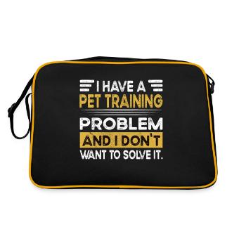 Pet training is my hobby - Retro Tasche - Schwarz/Gold - Hinten