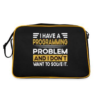 Programming is my hobby - Retro Bag - black/gold - Back