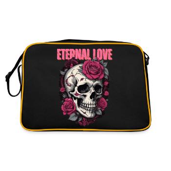 Amour éternel - Crâne - Sac Retro - noir/or - Dos