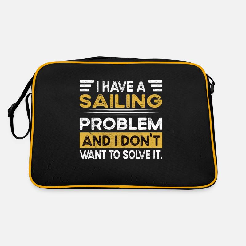 Sailing is my hobby - Retro Tasche - Schwarz/Gold