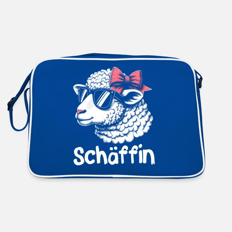 Chef Chefin Schaf Geschenk Schäfin Spruch Retro Tasche