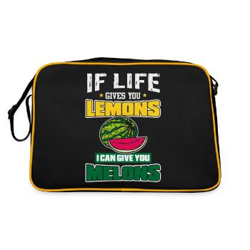 blague amusante sur les chirurgiens plasticiens, - Sac Retro - noir/or - Dos