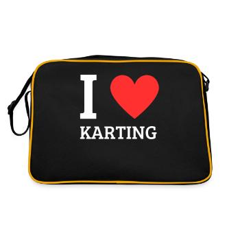 Passionné de karting Love Heart Racing - Sac Retro - noir/or - Dos