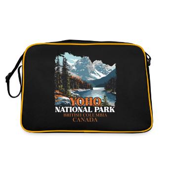 Parc national de Jasper, Colombie-Britannique, Canada - Sac Retro - noir/or - Dos