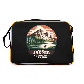 Parc national de Jasper, Colombie-Britannique, Canada - Sac Retro - noir/or - Dos