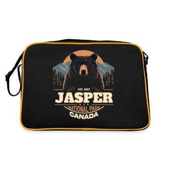Parc national de Jasper, Colombie-Britannique, Canada - Sac Retro - noir/or - Dos