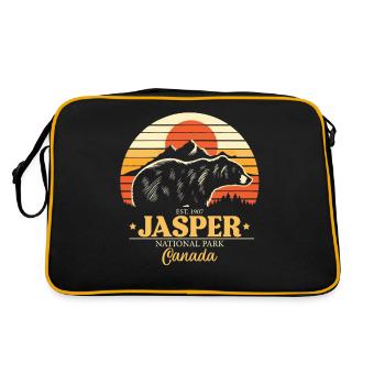 Parc national de Jasper, Colombie-Britannique, Canada - Sac Retro - noir/or - Dos