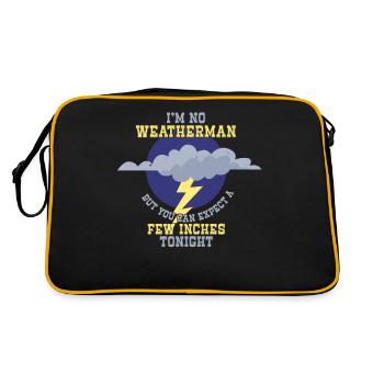 Ich Bin Kein Wetterfrosch - Erwarte Ein Paar - Retro Tasche - Schwarz/Gold - Hinten