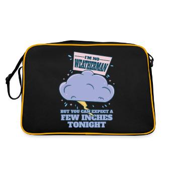 Ich Bin Kein Wetterfrosch - Erwarte Ein Paar - Retro Tasche - Schwarz/Gold - Hinten