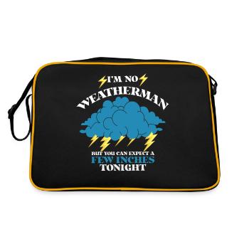 Der Wasserkreislauf - Meterologie Wettervorhersage - Retro Tasche - Schwarz/Gold - Hinten