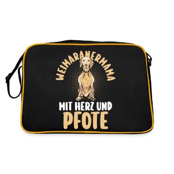 Braque de Weimar chien - Sac Retro - noir/or - Dos