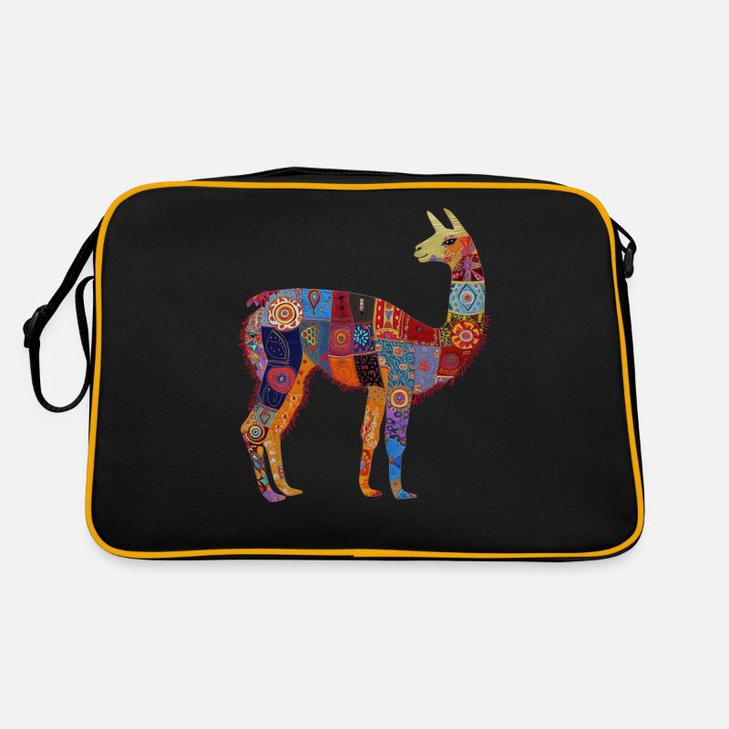 Lama Alpaka Vintage Peru Geschenk Retro Tasche
