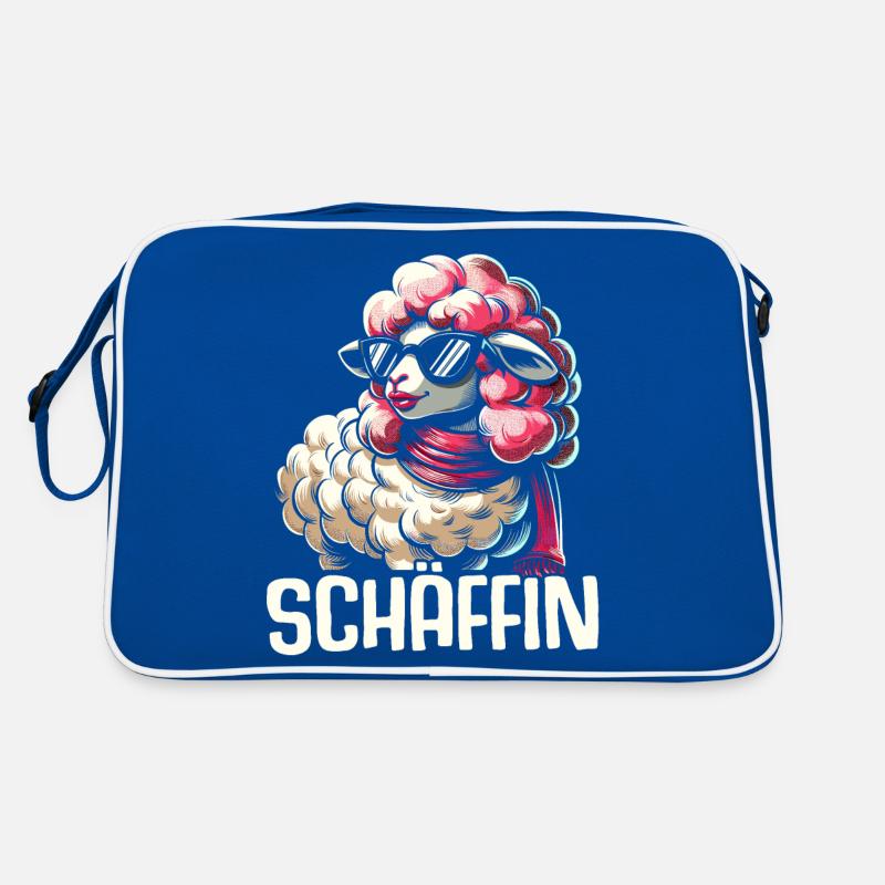 Chef Chefin Schaf Geschenk Schäfin Spruch Retro Tasche