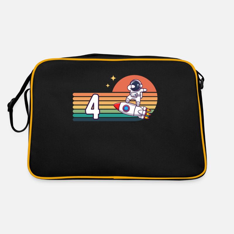 Vintage Rocket Astronaut 4 Years Dab 4th Retro Bag