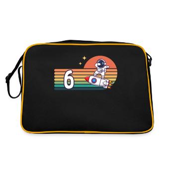 Vintage Rocket Astronaut 6 Years Dab 6th - Retro Bag - black/gold - Back