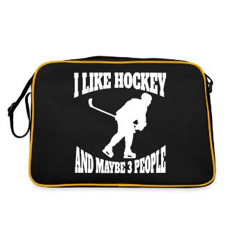 Joueur de hockey sur glace Équipe de hockey sur glace Fan de hockey sur glace - Sac Retro - noir/or - Dos