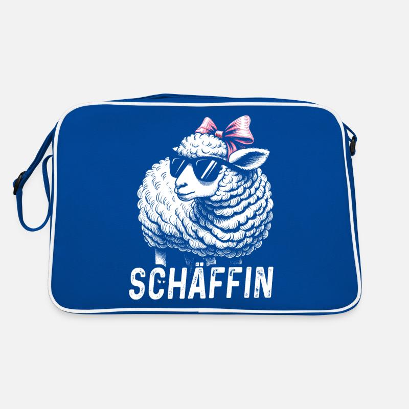 Chef Chefin Schaf Geschenk Schäfin Spruch Retro Tasche