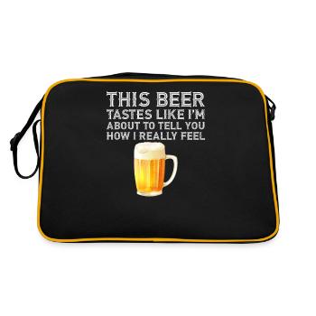 This Beer Tastes Like About How I Really Feel Beer - Retro Bag - black/gold - Back
