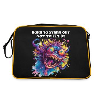 Né pour se démarquer, ne pas s’intégrer, être différent, cool - Sac Retro - noir/or - Dos