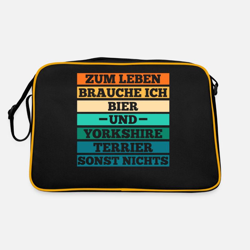 Hund Bier Yorkshire Terrier Retro Tasche